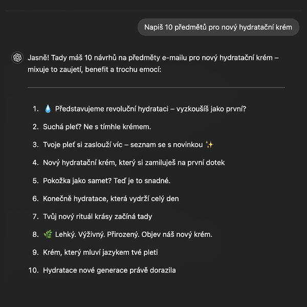 AI využití v e-mail marketingu a jak správně psát prompty pro skvělé e-maily.