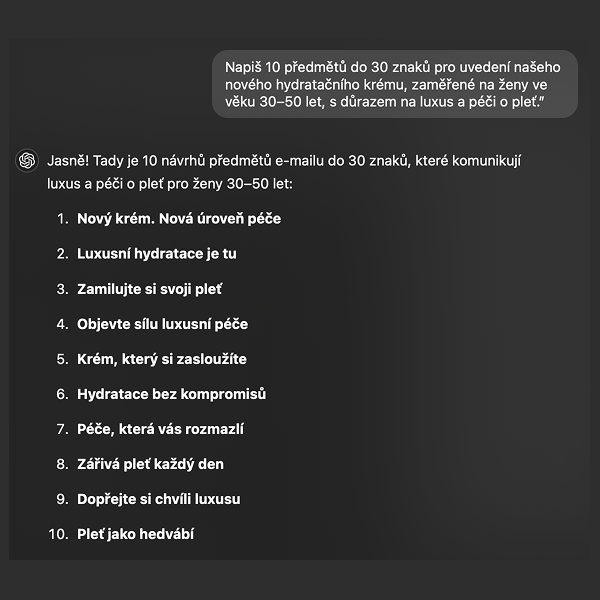 AI využití v e-mail marketingu a jak správně psát prompty pro skvělé e-maily.